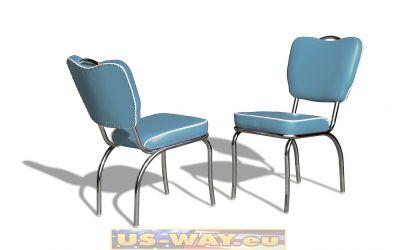 Bel Air Set 4 Stühle und 1 Tisch D-CO26